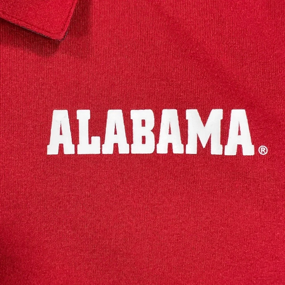 Alabama Crimson Tide Polo Shirt Mens Large Red Short Sleeve‎ Nike SEC NCAA